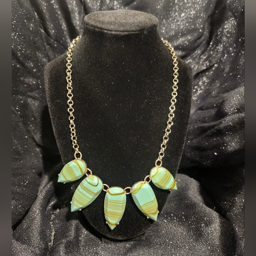 Gold and Green Tones Necklace